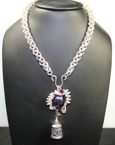 Judy Ellis's The Art of Creating Chainmail - , Chain Maille Jewelry, Making Chain, Chain Making , Design, , Silver chainmail necklace