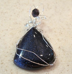 Judy Ellis's Gem Profile- Goldstone - , General Education, , Blue Goldstone Pendant