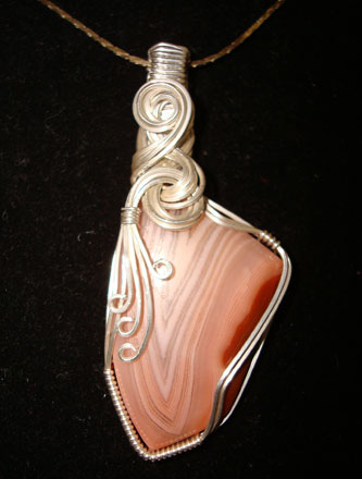 Judy Ellis's Gem Profile- Banded Agate and Brecciated Agate - , General Education, , Agate pendant