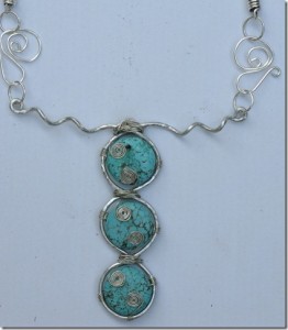 Judy Ellis's Gem Profile- Turquoise Types - , General Education, , Triple Turquoise pendant