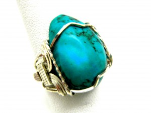 Judy Ellis's Gem Profile- Turquoise Types - , General Education, , Turquoise and Silver wire ring