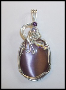 Judy Ellis's Gem Profile- Cat's Eye - , General Education, , Amethyst Cats Eye pendant