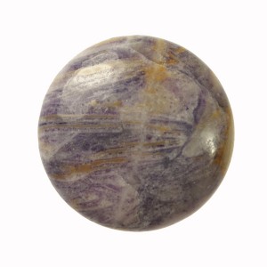 Judy Ellis's Gem Profile- Lepidolite and Sugilite - , General Education, , Flower sugilite cabochon, which is lepidolite.