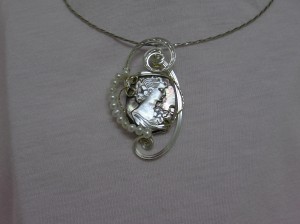 Judy Ellis's Gem Profile- Mother of Pearl - , General Education, , Mother of Pearl cameo pendant