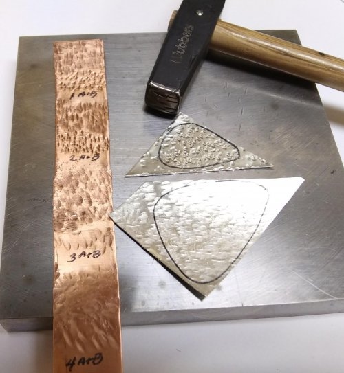 Judy Larson's Lemons to Lemonade - , Wire Jewelry Design, Cutting, Cutting Tool, Cutters, Filing, Finishing, Texturing, Butane Torch, Soldering, Solder, Design, I used the large side on the bigger silver piece