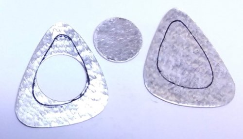 Judy Larson's Lemons to Lemonade - , Wire Jewelry Design, Cutting, Cutting Tool, Cutters, Filing, Finishing, Texturing, Butane Torch, Soldering, Solder, Design, It was hard to center the piece in the disc cutter.