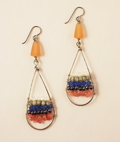 Debbie Blair's Color Inspiration - A Classic Color Combo - , Wire Jewelry Design, Design, lighthouse earrings