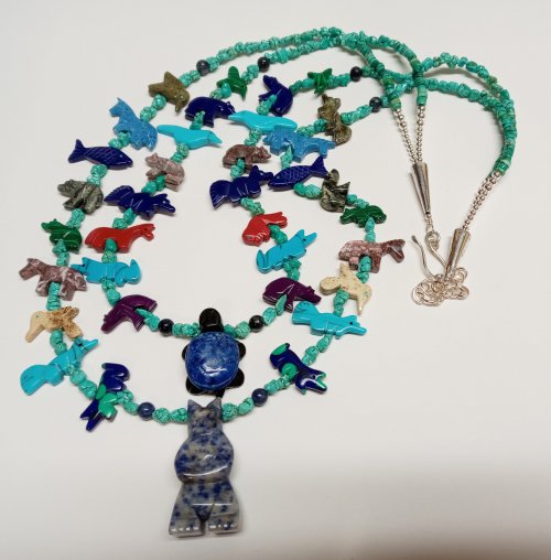 Judy Larson's The Story of Turquoise - , General Education, , which inspired my own version of a fetish necklace-remade