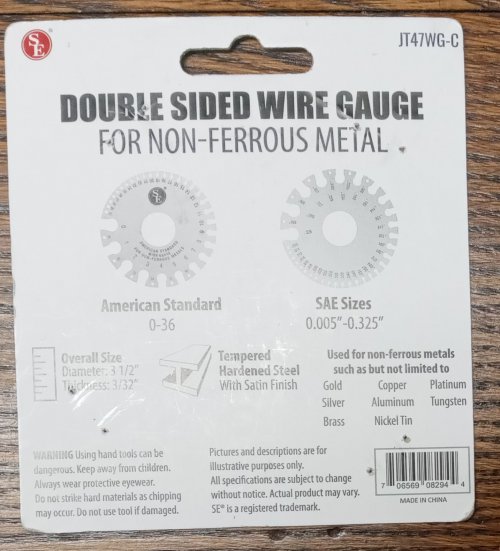 Judy Larson's Wire and Sheet Gauge Measuring Tool  - , Tools For Wire Jewelry, Tools,  Standard Wire Gauge