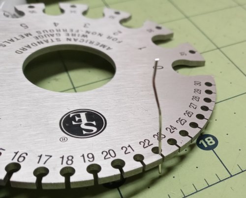 Judy Larson's Wire and Sheet Gauge Measuring Tool  - Wire, Tools For Wire Jewelry, Tools, I straightened quite a few short bits of wire