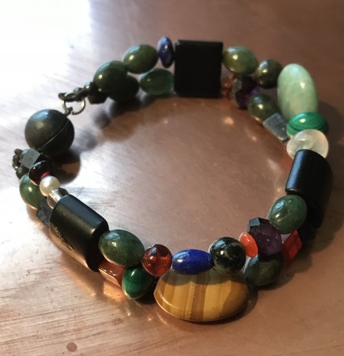 Nancy Chase's Color Inspiration - Riverbed Bracelet - , Wire Jewelry Design, Beads, color inspiration riverbed bracelet