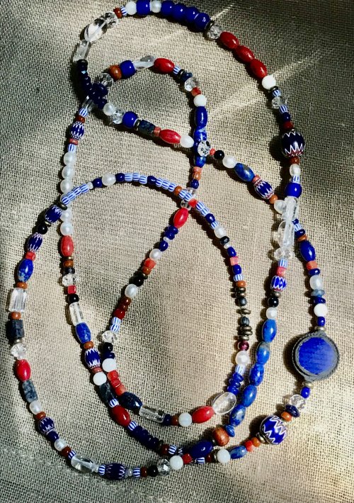 Nancy Chase's Color Inspiration - American Beauty Flag - , Wire Jewelry Design, Design, color inspiration American beauty flag bracelet