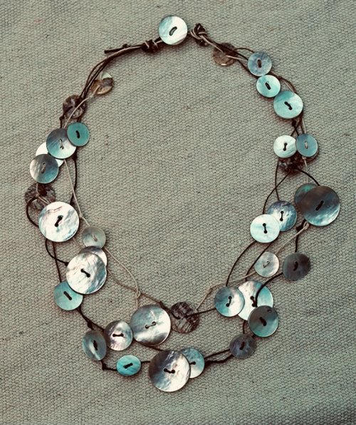 Nancy Chase's Color Inspiration - Stacked Seashells - , Wire Jewelry Design, Design, color inspiration stacking shells necklace