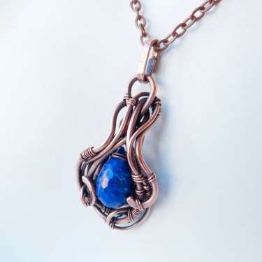 Dale Armstrong's What Gauge of Wire Should I Use to Make Jewelry - , General Education, Design, , Entwined 16-gauge wire creating a bezel for the stone focal in a pendant, reinforced with woven fine gauge wire for added strength and support.