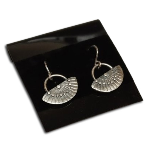 Judy Larson's How to Downsize Your Earring Projects Without Losing Style - , Wire Jewelry Design, Stamping, Stamps, , half sunflower