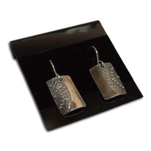 Judy Larson's How to Downsize Your Earring Projects Without Losing Style - , Wire Jewelry Design, Stamping, Stamps, , rectangle half sunflower