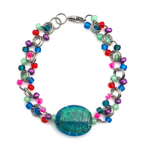 Judy Ellis's 5 Jewelry Patterns to Keep Summer Going - , Inspiration, , Dog Dayz of Summer Chain Bracelet