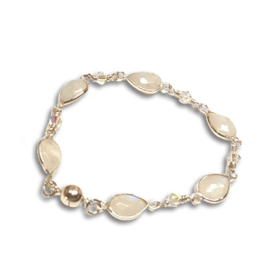 Judy Larson's Moonstone- A Flash of Light - Bracelet, Classic Wire Jewelry, Making Chain, Chain Making , Cutting, Cutting Tool, Cutters, Filing, Finishing, Jump Rings, Jump Ring, Making Jump Rings, Sawing, Saw, Wire Saw, Tumbling, Tumble, Tumbling Jewelry, Butane Torch, Soldering, Solder, Design, Drilling, Drill, moonstone bracelet