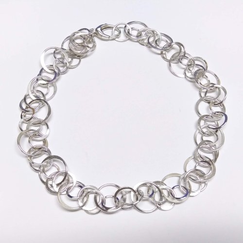 Judy Larson's Make Your Own Chains Part 3 - , Teaching, Making Chain, Chain Making , Jump Rings, Jump Ring, Making Jump Rings, Butane Torch, Soldering, Solder, Design, , , Jumbled Lacy Chain