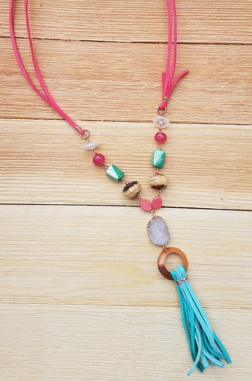 Dale Armstrong's What Gauge of Wire Should I Use to Make Jewelry - , General Education, Design, , Stylish southwestern-inspired coral and turquoise necklace, perfect for enhancing spring and summer outfits.