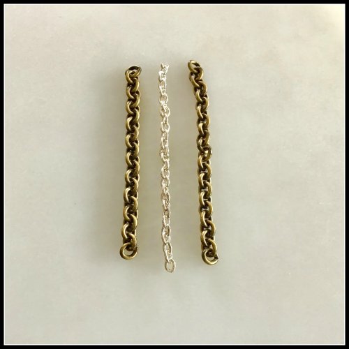 Kristal Wick's Kona Necklace - , Contemporary Wire Jewelry, Loops, Wire Loop, Wrapped Wire Loop, Cut 4 pieces of the following lengths of chain: