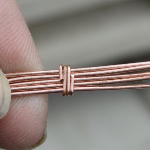 Deborah Kelly's Classic Cocktail Ring - , Classic Wire Jewelry, Wire Wrapping, Wrapping, Wire Wrapping Jewelry, Weaving, Wire Weaving, Weaving Wire, End the wrapping wire on the side the wire was started on.