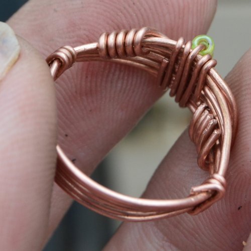 Deborah Kelly's Classic Cocktail Ring - , Classic Wire Jewelry, Wire Wrapping, Wrapping, Wire Wrapping Jewelry, Weaving, Wire Weaving, Weaving Wire, Repeat on the other side of the ring.