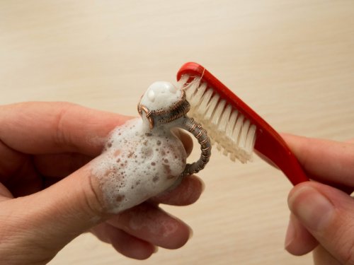 Oksana Truhan's Woven Wire Pearl Ring - , Wire Weaving, Weaving, Wire Weaving, Weaving Wire, Butane Torch, Soldering, Solder, wash it with soap and cool water
