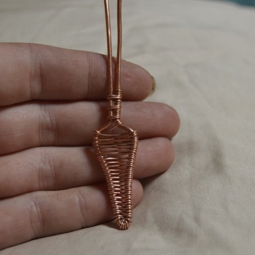 Deborah Kelly's Wire Heart Pendant with Woven Elements - , Wire Weaving, Weaving, Wire Weaving, Weaving Wire, Repeat 3 more times so there are 3 patterns