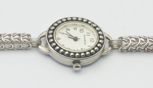 Kylie Jones's Box Chain Watchband - , Chain Maille Jewelry, Making Chain, Chain Making , Attach the chain in the same way 