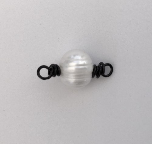 Kristal Wick's Tuxedo Junction Necklace - , Contemporary Wire Jewelry, Loops, Wire Loop, Wrapped Wire Loop,  make messy wrapped loops on all 15 pearls.    