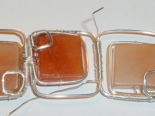 Abby Hook's Squares Bracelet - , Contemporary Wire Jewelry, Wire Wrapping, Wrapping, Wire Wrapping Jewelry, Weaving, Wire Weaving, Weaving Wire, squares bracelet