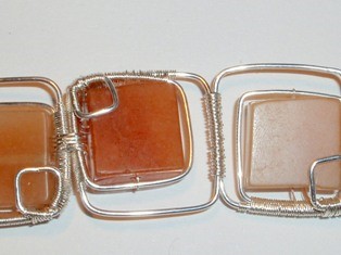 Abby Hook's Squares Bracelet - , Contemporary Wire Jewelry, Wire Wrapping, Wrapping, Wire Wrapping Jewelry, Weaving, Wire Weaving, Weaving Wire, squares bracelet