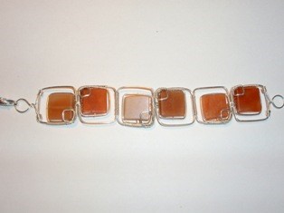 Abby Hook's Squares Bracelet - , Contemporary Wire Jewelry, Wire Wrapping, Wrapping, Wire Wrapping Jewelry, Weaving, Wire Weaving, Weaving Wire, squares bracelet