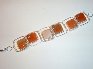 Abby Hook's Squares Bracelet - , Contemporary Wire Jewelry, Wire Wrapping, Wrapping, Wire Wrapping Jewelry, Weaving, Wire Weaving, Weaving Wire, squares bracelet