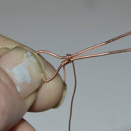 Deborah Kelly's Wire Woven Drumstick Earrings and Ring - , Wire Weaving, Weaving, Wire Weaving, Weaving Wire, Next wrap the weaving wire