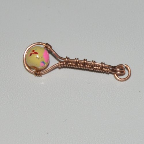 Deborah Kelly's Wire Woven Drumstick Earrings and Ring - , Wire Weaving, Weaving, Wire Weaving, Weaving Wire, Attach an ear wire to the jump ring.