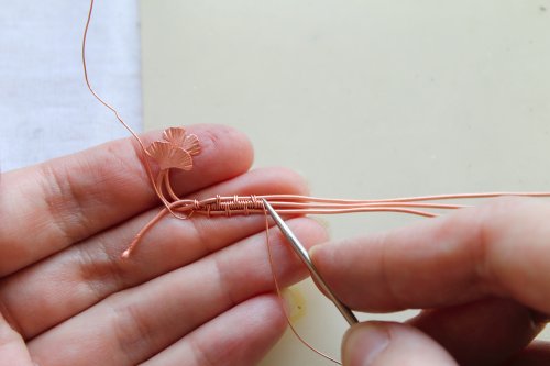 Oksana Truhan's Woven Wire Ginko Ring - , Wire Weaving, Weaving, Wire Weaving, Weaving Wire, woven wire ginko ring