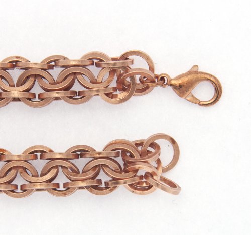 Kylie Jones's Square Wire Rings Round Maille Bracelet - , Chain Maille Jewelry, Making Chain, Chain Making , Attach the clasp with a small jump ring to the 2 rings on one end.