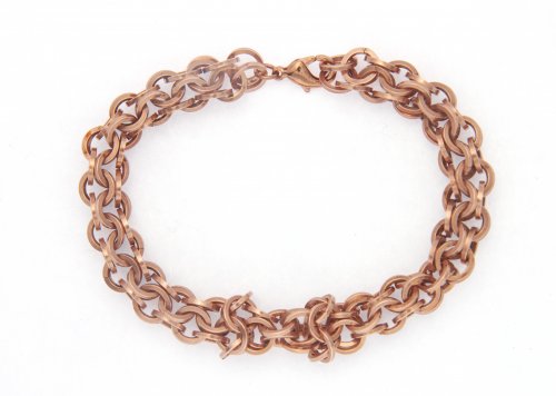 Kylie Jones's Square Wire Rings Round Maille Bracelet - , Chain Maille Jewelry, Making Chain, Chain Making , square wire rings round maille bracelet