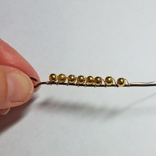 Debbie Blair's Beaded Bangle Bracelet - , Contemporary Wire Jewelry, Lashing, Wire Lashing, beaded bangle bracelet