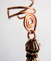 Albina Manning's Dangle Ear Cuff - , Contemporary Wire Jewelry, Wire Wrapping, Wrapping, Wire Wrapping Jewelry, 