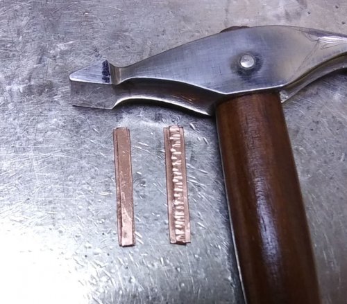 Judy Larson's Mixed Metal Sampler Bracelet 3 - , Metalwork, Filing, Finishing, How To Punch Holes, Hole Punching, Punch A Hole, Texturing, Butane Torch, Soldering, Solder, Design, round the ends and file and refine so there are no sharp edges.