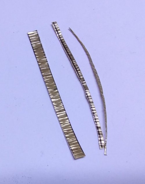Judy Larson's Mixed Metal Sampler Bracelet 6 - A Little Bling - , Metalwork, Butane Torch, Soldering, Solder, Trim away and save the excess metal.