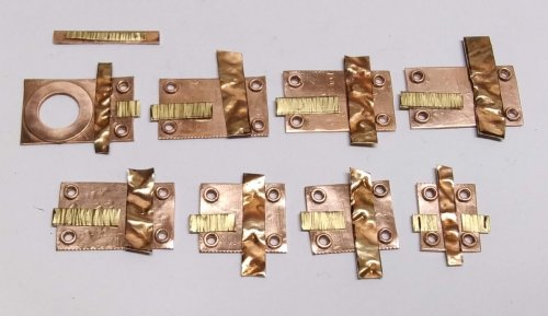 Judy Larson's Mixed Metal Sampler Bracelet 6 - A Little Bling - , Metalwork, Butane Torch, Soldering, Solder, Cut each brass piece longer than needed.