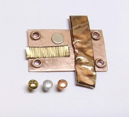 Judy Larson's Mixed Metal Sampler Bracelet 6 - A Little Bling - , Metalwork, Butane Torch, Soldering, Solder, Flatten the discs.    