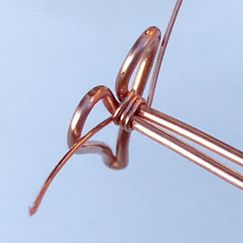 Erika Pal's Wire Heart Ring - , Contemporary Wire Jewelry, Wire Wrapping, Wrapping, Wire Wrapping Jewelry, Wrap it 3 times around both wire ends