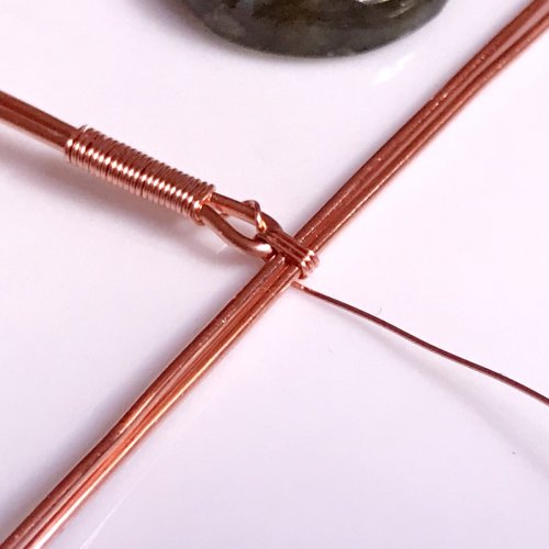 Erika Pal's Flow Pendant - , Contemporary Wire Jewelry, Loops, Wire Loop, Wrapped Wire Loop, Wire Wrapping, Wrapping, Wire Wrapping Jewelry, flow pendant