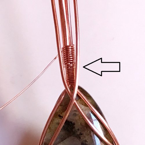 Erika Pal's Flow Pendant - , Contemporary Wire Jewelry, Loops, Wire Loop, Wrapped Wire Loop, Wire Wrapping, Wrapping, Wire Wrapping Jewelry, flow pendant