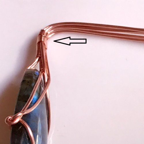 Erika Pal's Flow Pendant - , Contemporary Wire Jewelry, Loops, Wire Loop, Wrapped Wire Loop, Wire Wrapping, Wrapping, Wire Wrapping Jewelry, flow pendant